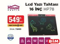 HOUSE PRATİK HP78 LCD YAZI TAHTASI 16 İNÇ